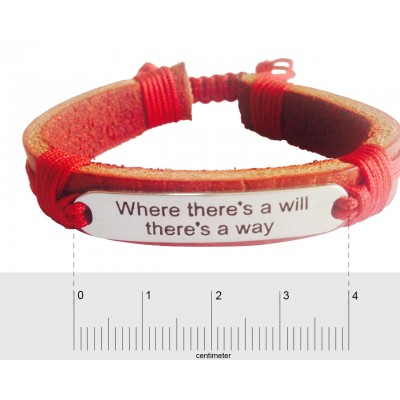 Where There`s A Will Leather Bracelet